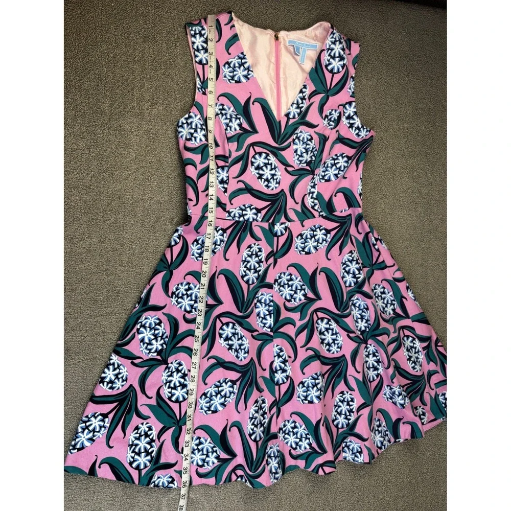 Draper James Pink Floral Fit-and-Flare Mini Dress